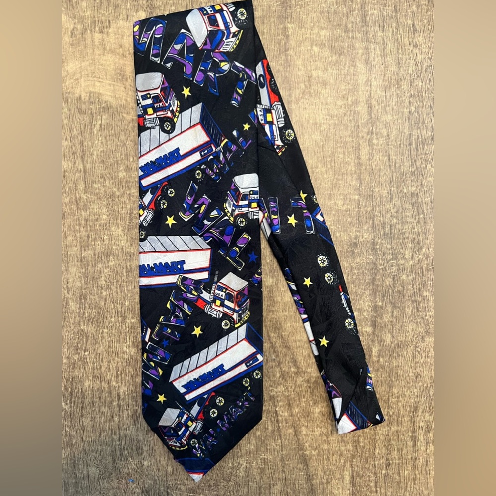 Company B Walmart Semi Truck‎ Employee Vintage Novelty Tie Necktie